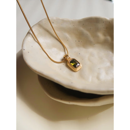 Olive Signet Necklace