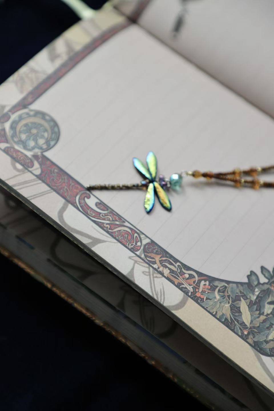Amberwing — Blue Dragonfly Necklace