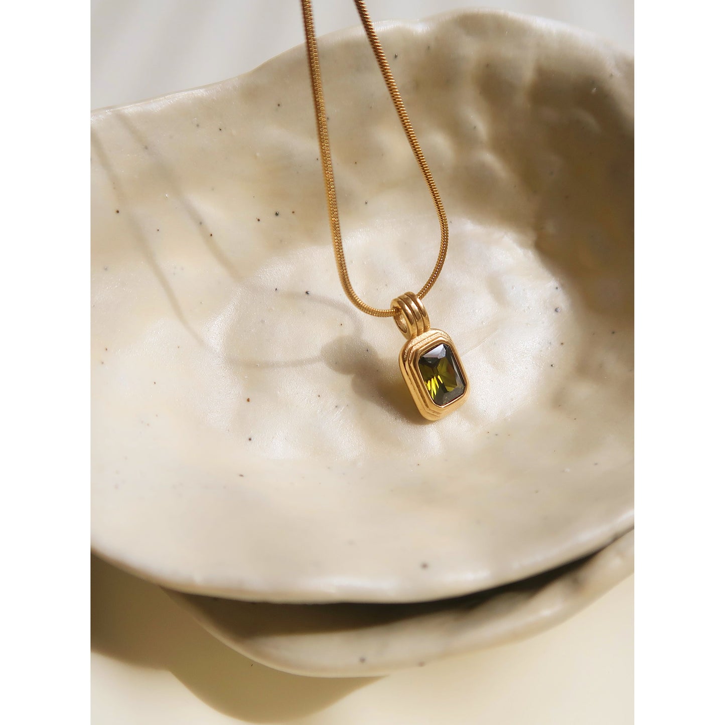Olive Signet Necklace