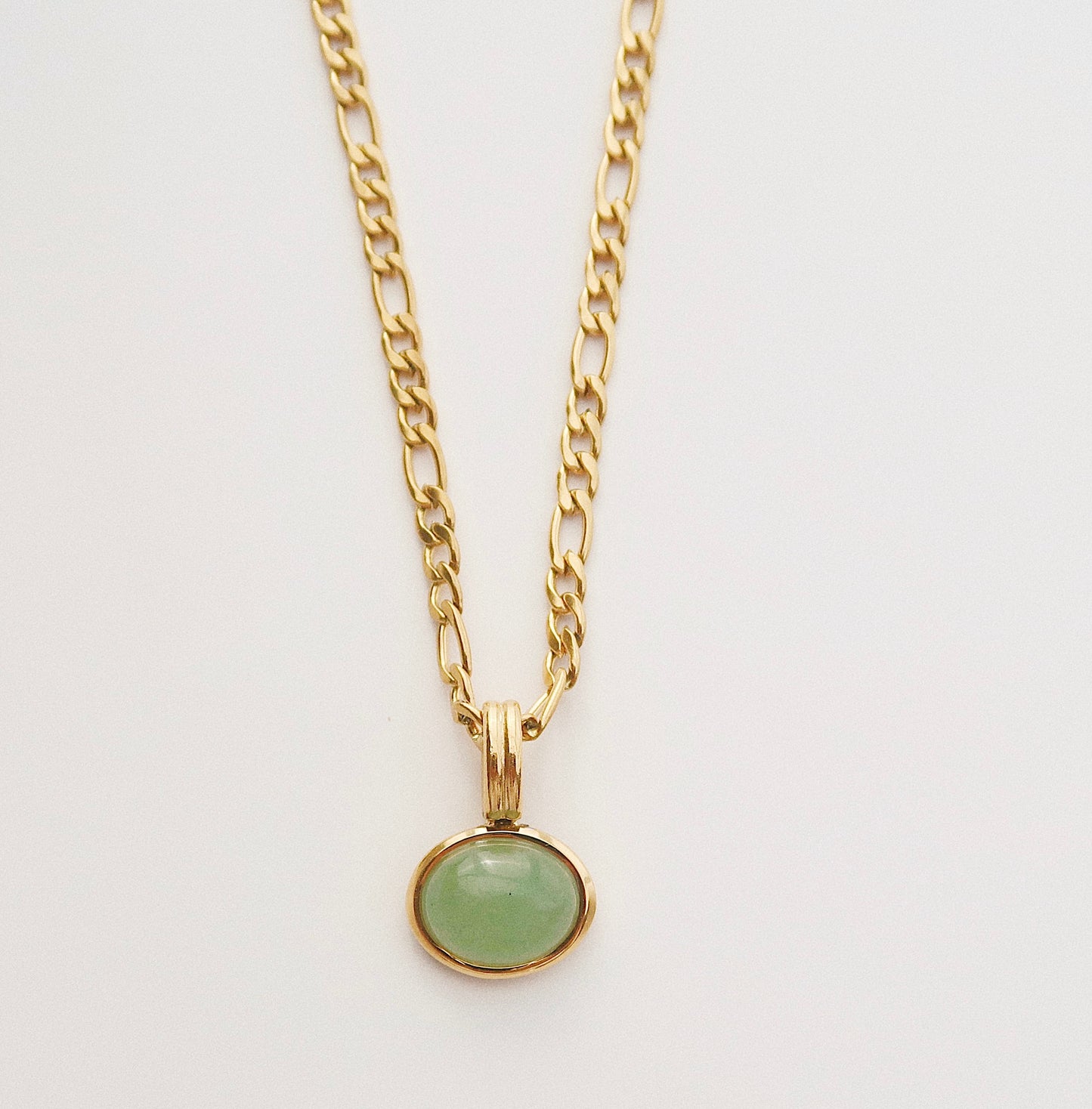 East-West Oval Jade Necklace