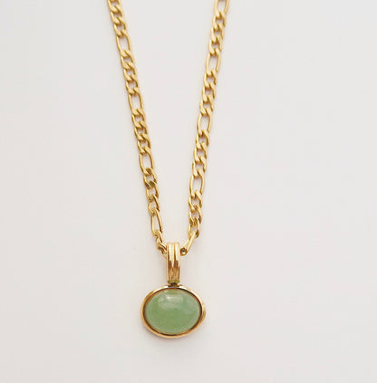 East-West Oval Jade Necklace