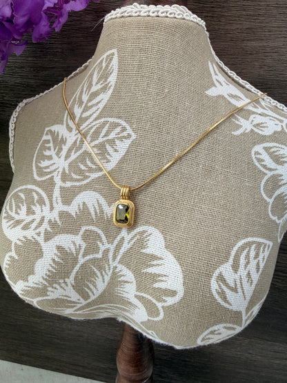 Olive Signet Necklace