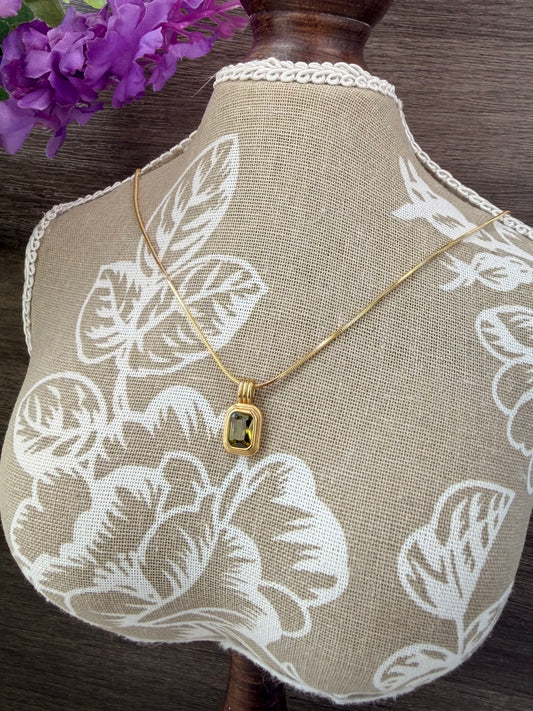 Olive Signet Necklace