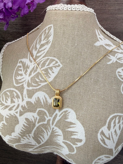 Olive Signet Necklace