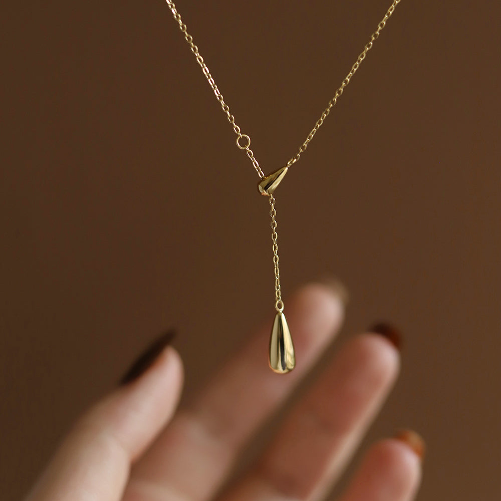 18K Gold Waterdrop Necklace