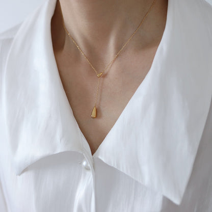 18K Gold Waterdrop Necklace