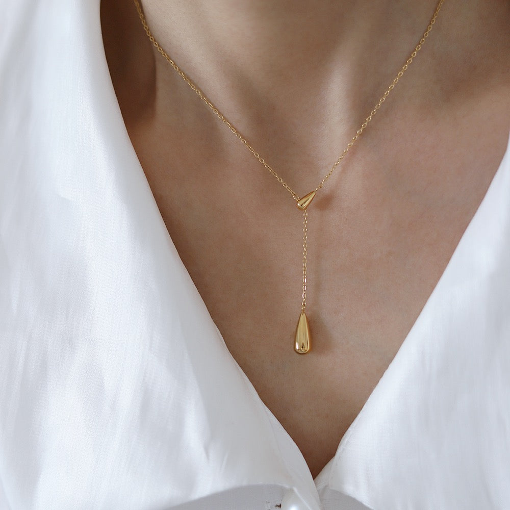 18K Gold Waterdrop Necklace