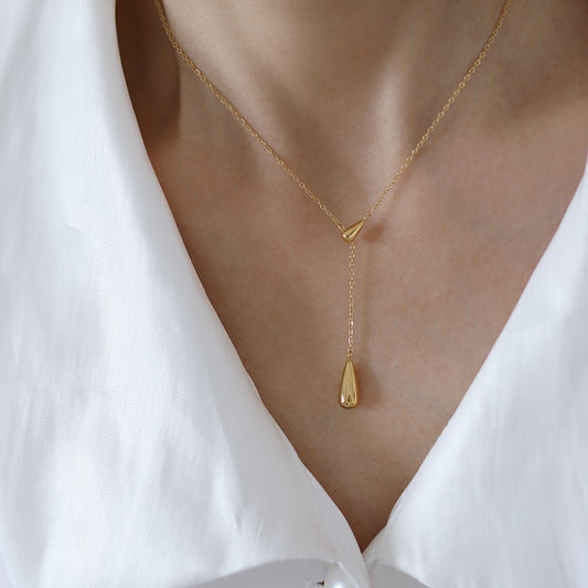 18K Gold Waterdrop Necklace