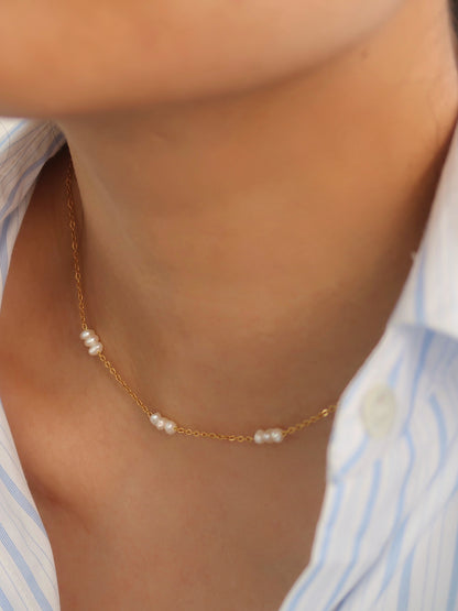 Freshwater Pearl Constellation Choker Necklace